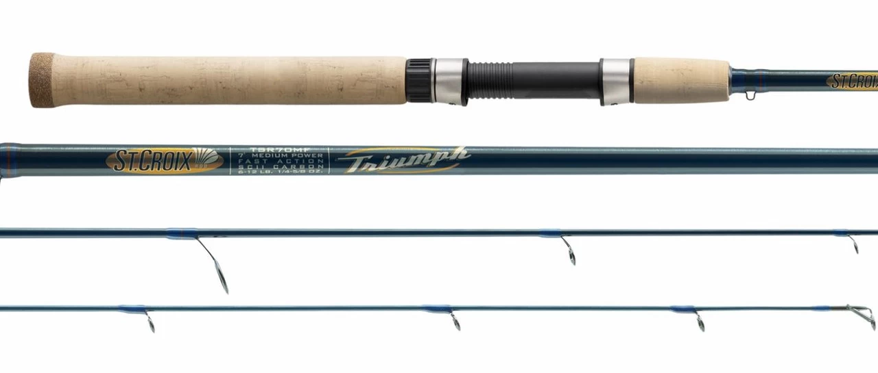 St. Croix Triumph 6'6" Medium Fast 2pc Spinning Rod TSR66MF2 - Multi 3 St. Croix Triumph 6'6" Medium Fast 2pc Spinning Rod TSR66MF2 - Multi